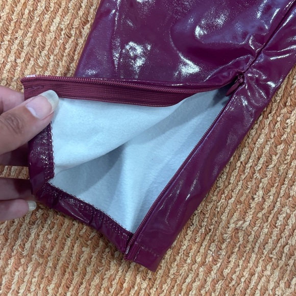 Fashionova Black AND Burgundy Vinyl Pants with soft interior (sweat proof) +more - Picture 6 of 16